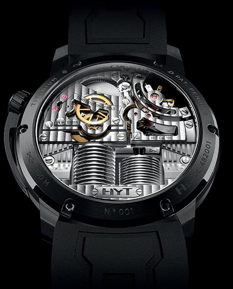 HYT 148-DL-21-GF-LC H1 TITANIUM BLACK DLC Replica watch